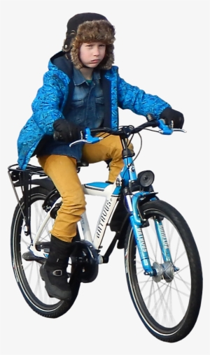 Kid On Bike Alpha - Kid Biking Png #2369022