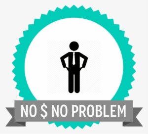 No Money, No Problem - Blue 16" Decorative Fan Decoration #2369473