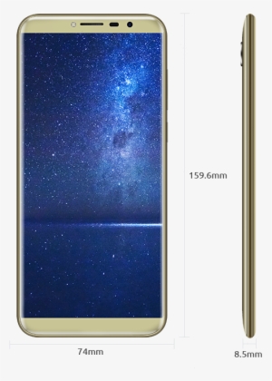 Height - 159 - 6mm - Width - 74mm - Thickness - 8 - - Cubot X18 Gold #2370525