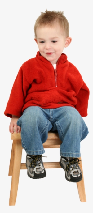 Kid On The Chair - Boy Sitting On Chair Png #2370526