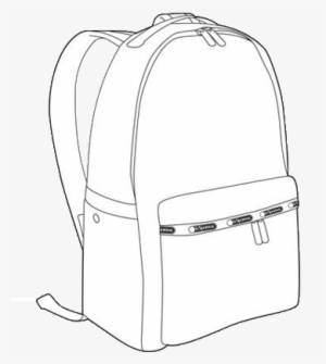 Clipart Transparent Bookbag Drawing Outline - Backpack Drawing #2371318