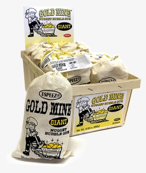Gold Mine Giant Nugget Bubble Gum - Ezpeez Giant Gold Mine Nugget Bubble Gum 12ct #2371588