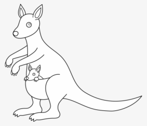 Clip Freeuse Baby Kangaroo Clipart - Kangaroo Lineart #2374806