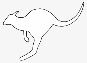 Kangaroo Outline - Png White Kangaroo #2375104