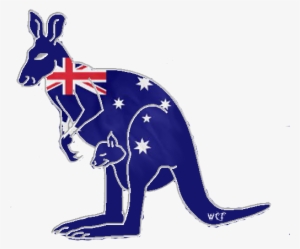Kangaroo Animal With Flag #2375310