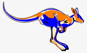 Blue Kangaroo Svg Clip Arts 600 X 365 Px #2375449