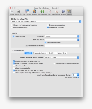Seb Preferences Window Security Pane, System Lockdown - Security #2375657