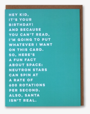 Santa Isn't Real Birthday Card #2376039