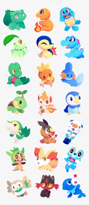 Todo Los Pokemon En El Que Comenzamos A Escojer En - Pokemon All Starters #2378171