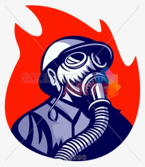 Stock Illustration Of Old Fashioned Cartoon Drawing - Gas Mask Illustration #2378381