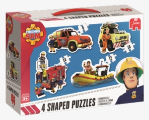 4 Shaped Puzzles - Jumbo Games Fireman Sam 4-in-1 Shaped Jigsaw Puzzles #2378468