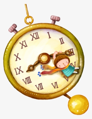 Png Black And White Clock Animation Drawing - 守 时 #2378588