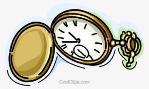 Pocket Watch Royalty Free Vector Clip Art Illustration - Taschenuhr Clipart #2378634