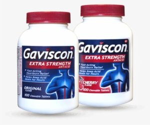 Gaviscon Tablet Bottles - Gaviscon Antacid, Extra Strength, Cherry, Chewable #2378924