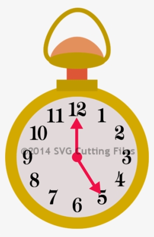 #pp-2032 Pocket Watch - Clipart Alice In Wonderland Watch #2379069