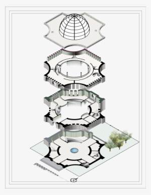 Shrine To The Stars Between, A Vector-drawn Isometric #2379073