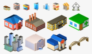 Pretty Urban Building Icons - Building Stencil Visio #2379176