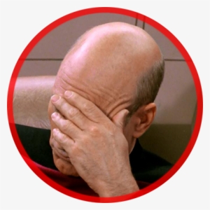 2 - Upvote - Negpalm - Star Trek - The Next Generation - Face Palm Refrigerator #2380290