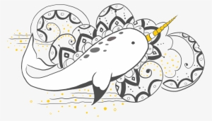 Sailing Narwhal Pastel Ocean - Cartoon #2380495