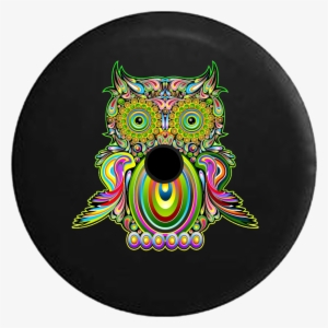 Jeep Wrangler Jl Backup Camera Day Island Gecko Lizard - Owl Psychedelic Art Design Canvas Print - Small #2381379