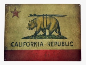 Take Home This Awesome Metal California Republic Flag - California Republic Surf #2381587