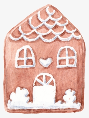 Hand Painted Winter Simple House Png Transparent - Ginger Snap #2381803