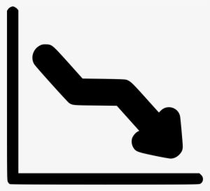 Line Graph Decrease Profit - Decrease Graph Logo #2383486