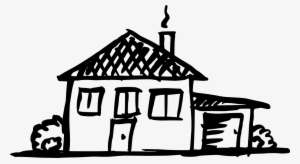 House Plan Home Drawn Transprent Png Free - House Black And White Transparent #2384000