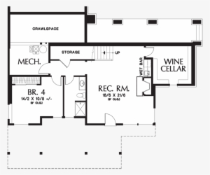 Image For Clearfield Sloped Lot Daylight Craftsman - House Plan #2384729