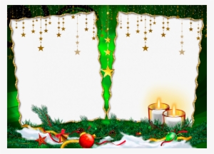 Bonecos De Neve - Marco Para Dos Fotos Navideñas #2384908