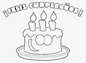 Dibujo De Feliz Cumpleaños Para Colorear - Dibujos Para Un Cumpleaños #2385547