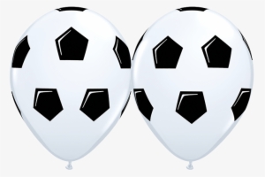 10 X Globos Látex 11 Balon De Fútbol Soccer Qualatex - Soccer Ball Balloon Png #2386454