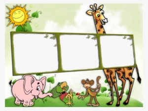 Moldura Safari Infantil Png - Cartoon #2390095