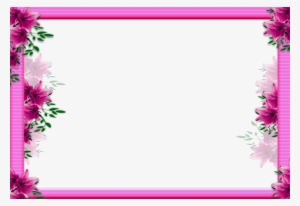 Moldura Vermelha Com Flores - Picture Frame #2390354