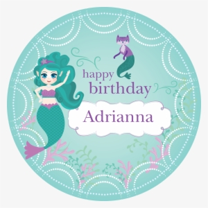 Under The Sea Party Cake Print - Mermaid Label Png #2392119