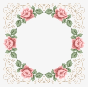 Freedesignfile Com Floral Frame Decoupage Flowers Pinterest - Moldura Rosê Casamento #2392746