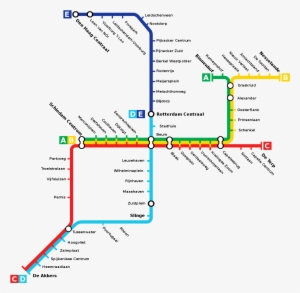Metro Map Of Rotterdam Full Resolution - Rotterdam Metro Netherlands Metro Map #2394206
