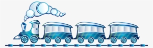 Subway Clipart Blue Train - Long Blue Train Cartoon #2394427
