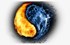 Agua-fogo - Cool Funny Yin Yang Symbol In Fire Usepad Gaming Mouse #2395978