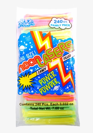 Mini Neon Laser Powder Straws - Neon Laser Straws Case Pack 5 #2397099