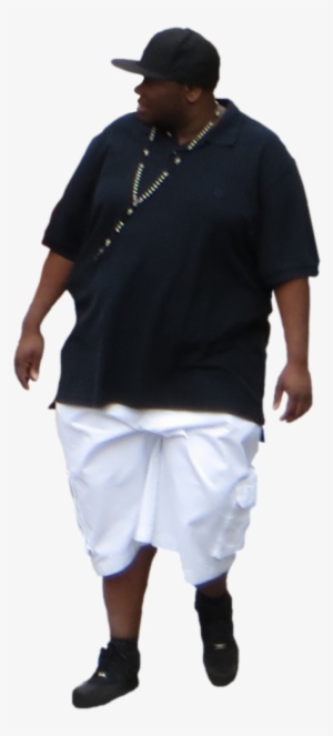 Black Person Png Download - Hombre Gordo Png #2397727