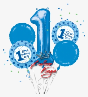 1st Birthday Boy Bouquet Balloon Kings - First Birthday Images For Boy #2398296
