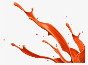 Imágenes De Manchas De Colores - Orange Paint Splash Png #2398467