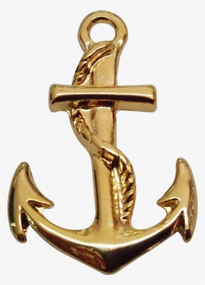 Dije De Metal Ancla Laso Dorado - Crescent #2398684