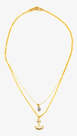 Cadenas Ancla Gota Cristal - Cadena De Oro Para Mujer Png #2398864