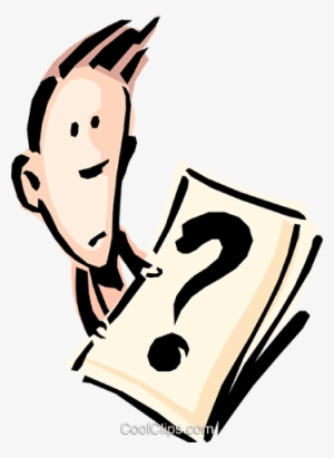 Cartoon Hombre Con Signo De Interrogación Libres De - Question Mark Clip Art #2399196