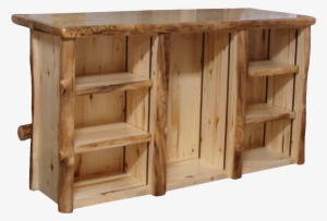 Aspen Log Open Bar - Furniture #2399265