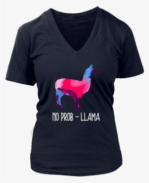 Llama T-shirt, No Prob Llamas Lovers Watercolor Shirt #240271