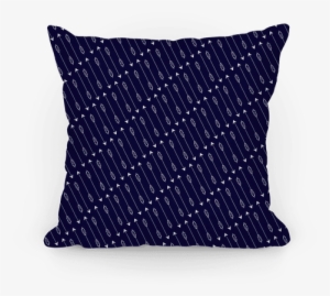 Navy Diagonal Arrow Pattern Pillow - Going For A Nap #240428