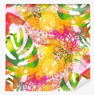 Tropical Background With Watercolor Effect - Textile #240868
